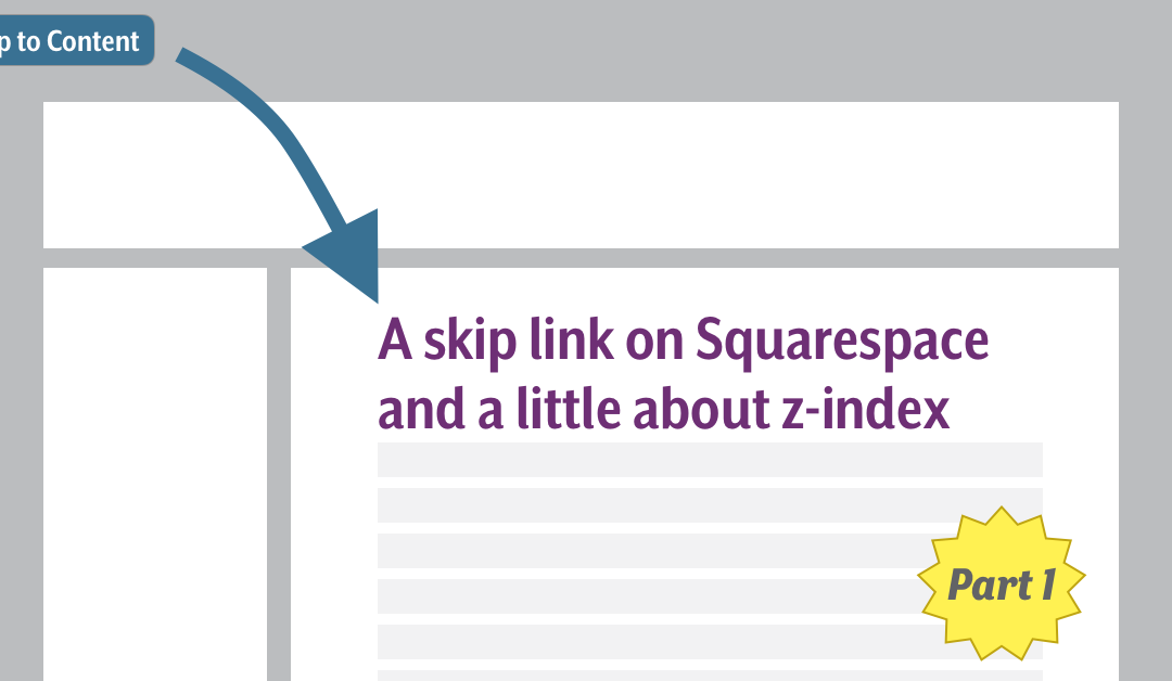 A skip link on Squarespace and a little about z-index Pt 1